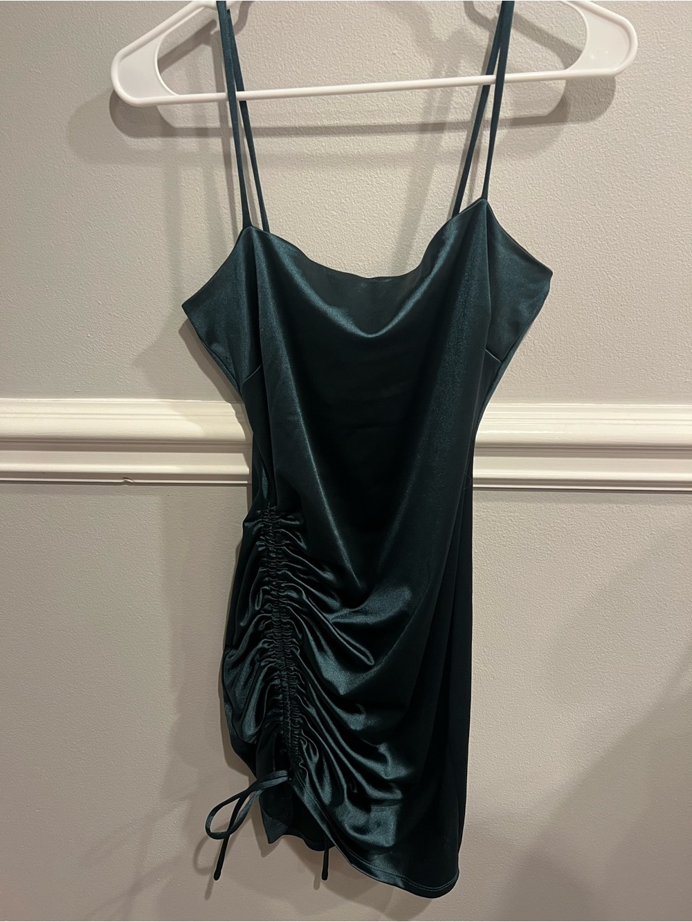 Windsor Satin Ruched Mini Dress
